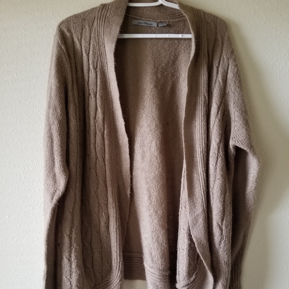 3x brown cardigan sweater
